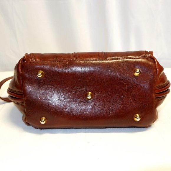 Marino Orlandi Italy Large Brown Leather Purse / Cross Body Bag - Picture 4 of 9